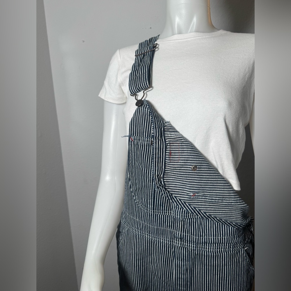 Vintage Dickies Striped Blue Overalls - Picture 8 of 11